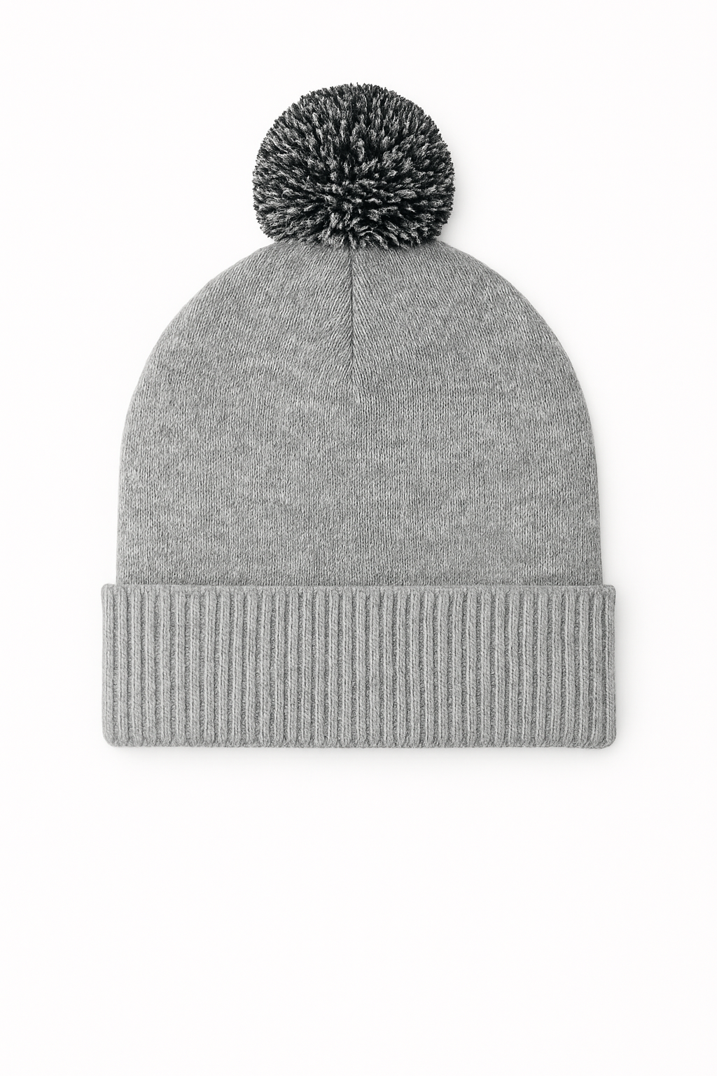 Uneek UC413 Pom Pom Beanie Heather Grey/Black ONE